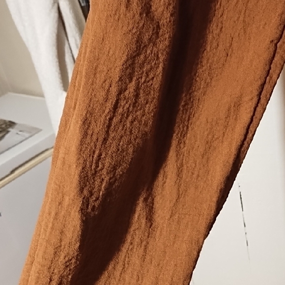 A New Day Lime New Women's Brown Tie-Waist Pants Size Small, Elastic Waist. - Picture 5 of 11